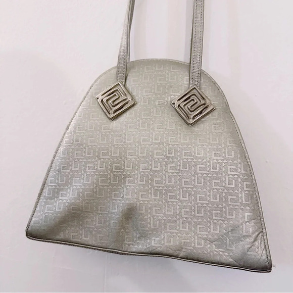 Vintage Silver Crossbody Swirl Hardware Purse Handbag Inge Christopher - Picture 2 of 7